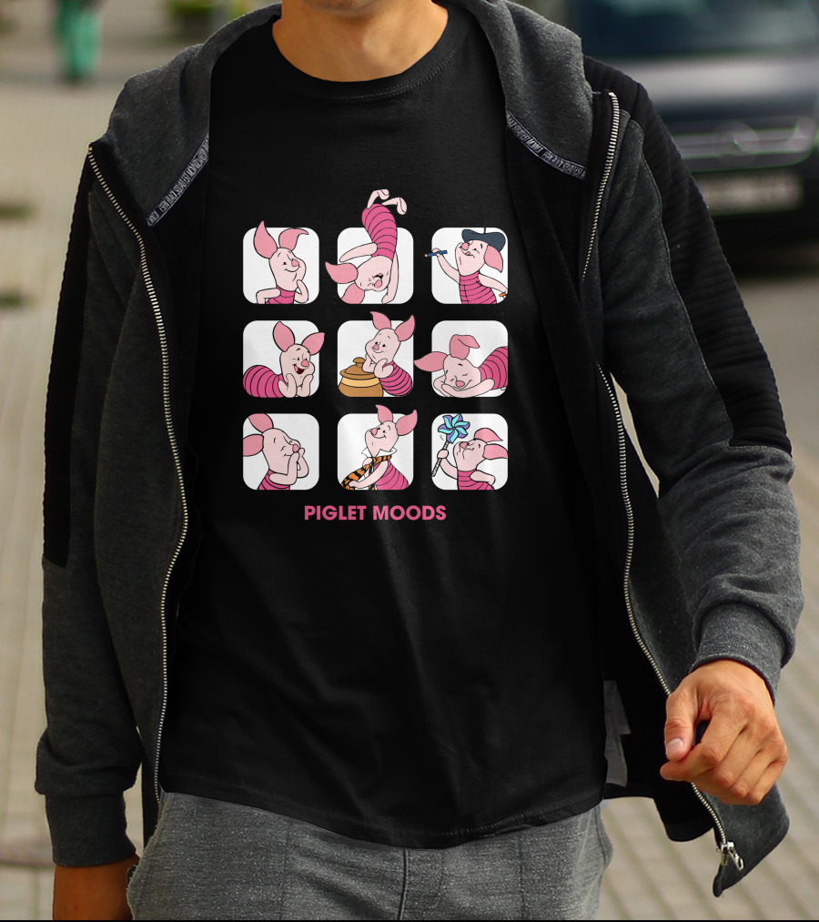 Piglet Moods Playful Expressions T-Shirt