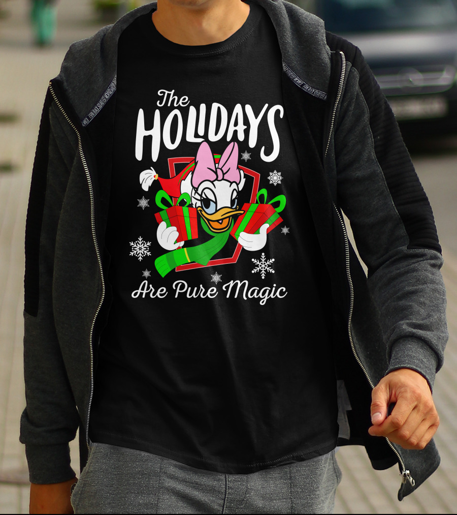 The Holidays Are Pure Magic Daisy Duck Christmas Snowflakes Gifts T-Shirt
