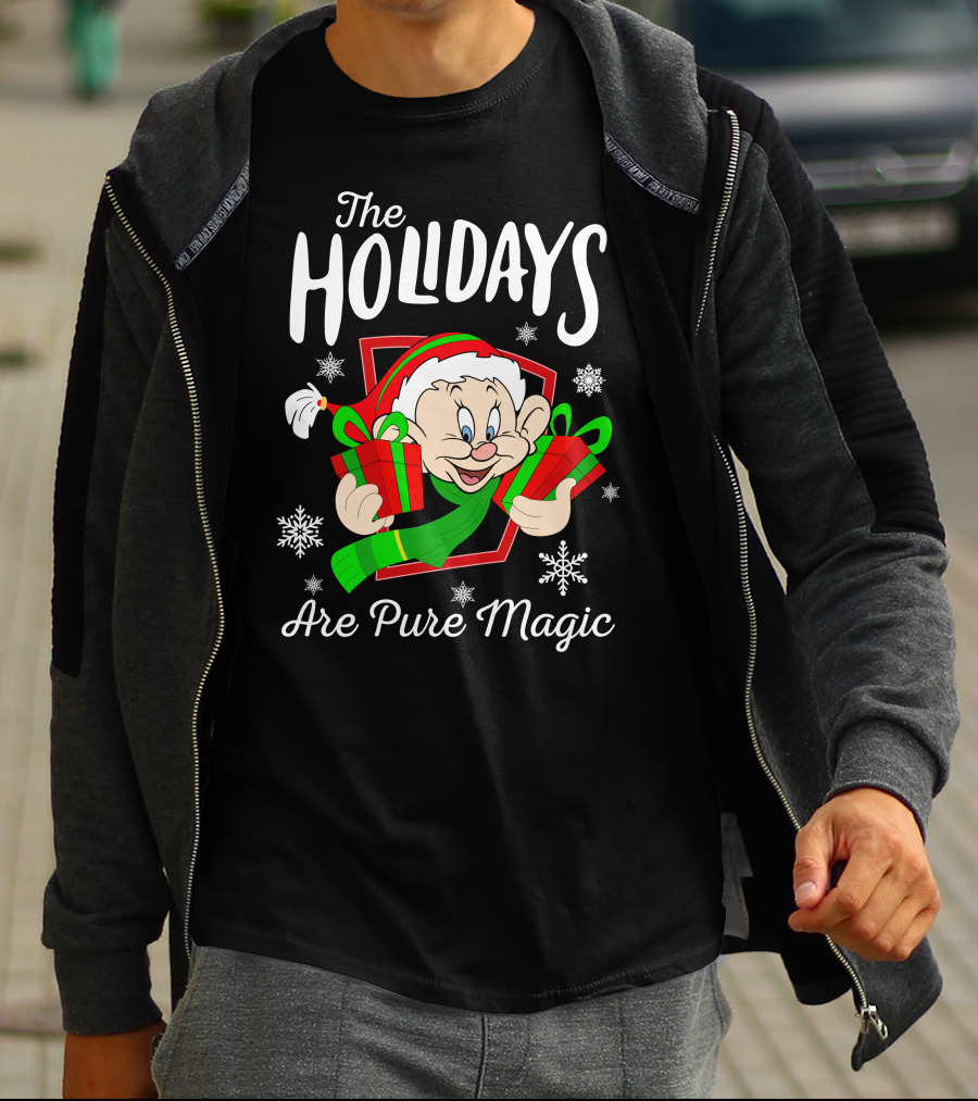 The Holidays Are Pure Magic Dopey Christmas Snowflakes T-Shirt