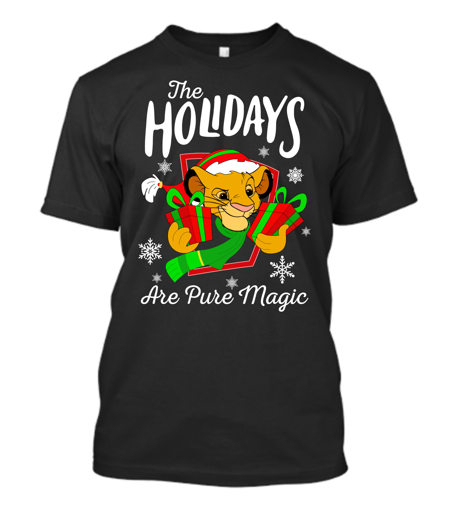 The Holidays Are Pure Magic Simba Christmas Snowflakes T-Shirt