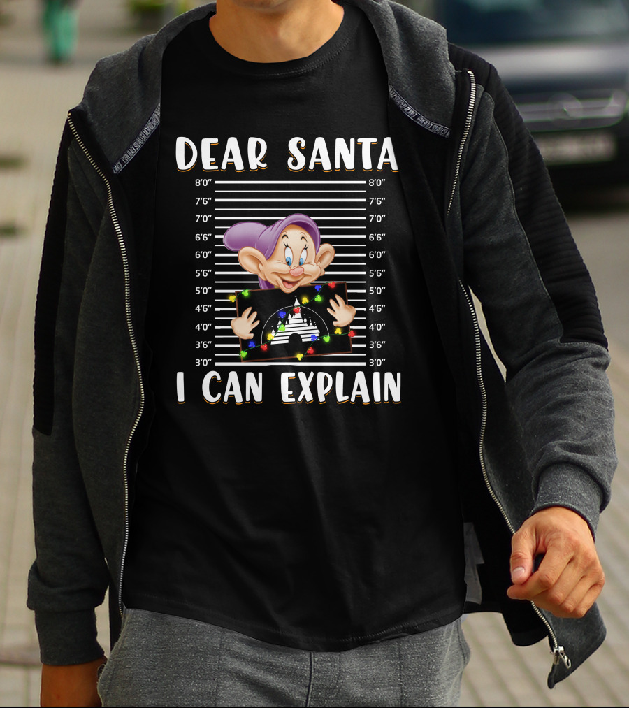 Dopey Dear Santa I Can Explain T-Shirt