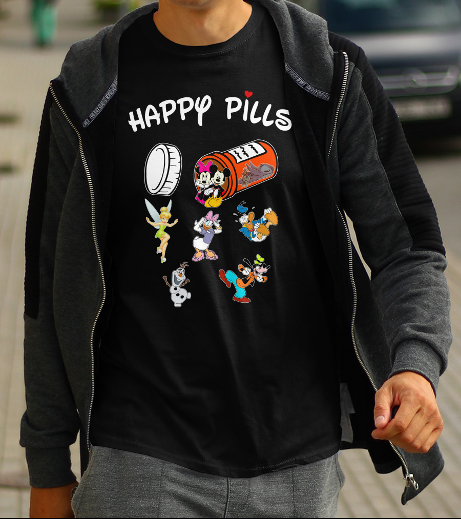 Happy Pills Mickey & Friends Disney Characters T-Shirt
