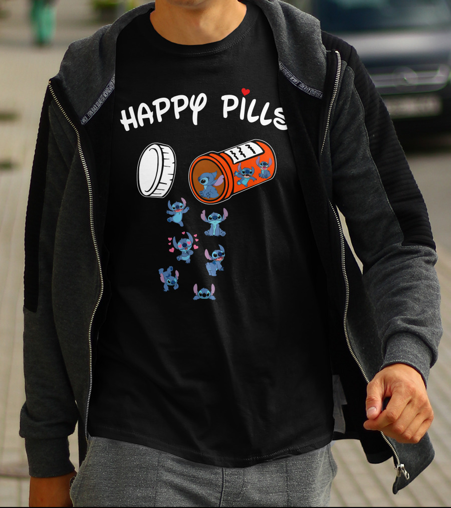 Happy Pills Stitch Capsule Fun Characters T-Shirt
