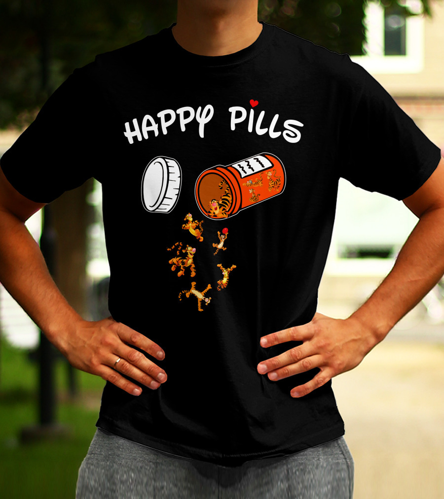 Happy Pills Tigger Capsule Fun T-Shirt