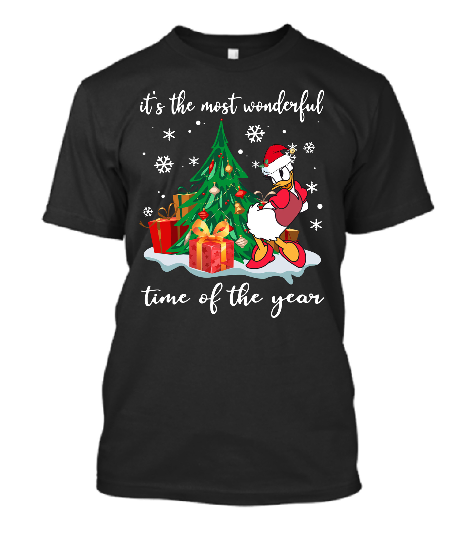 It's The Most Wonderful Time Of The Year Daisy Christmas Tree And Gifts T-Shirt