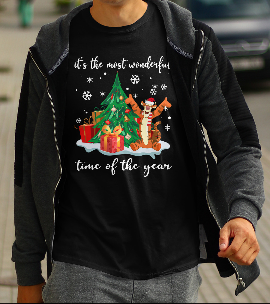 It's The Most Wonderful Time Of The Year Tigger Christmas Tree Celebration T-Shirt