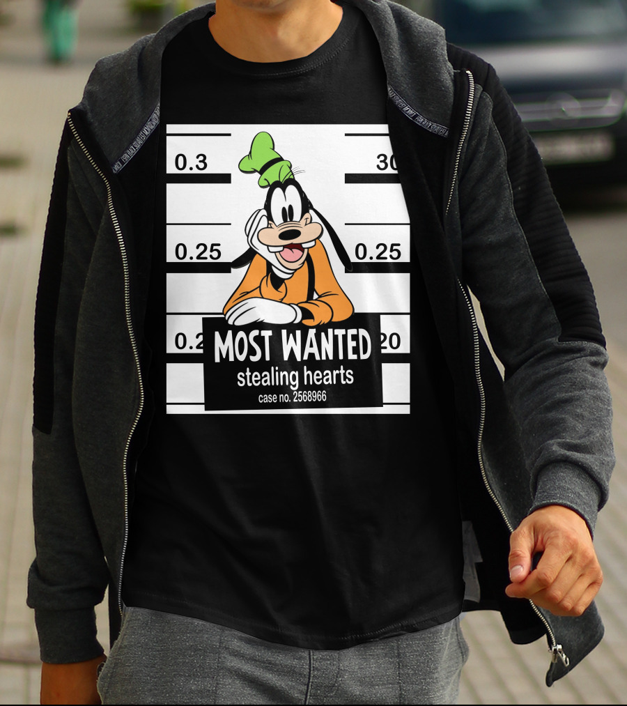 Most Wanted Goofy Stealing Hearts Case No. 2568966 T-Shirt