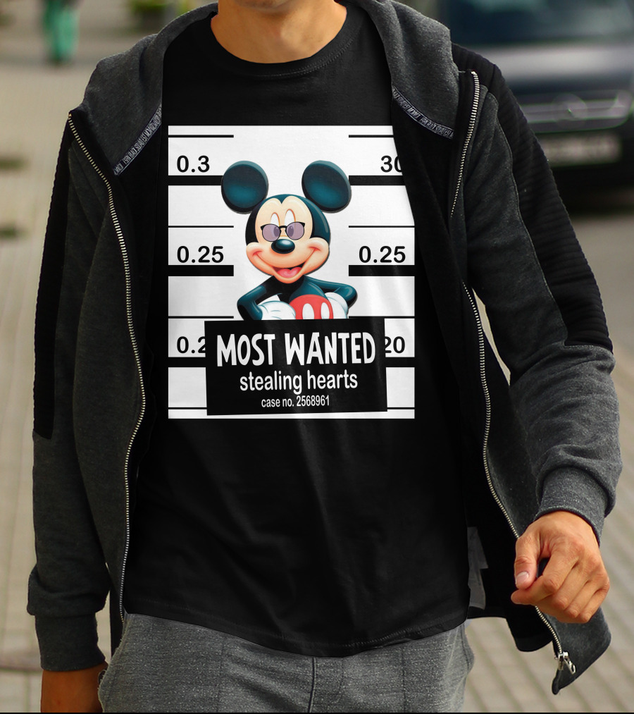 Mickey Most Wanted Stealing Hearts Case No. 2568961 T-Shirt