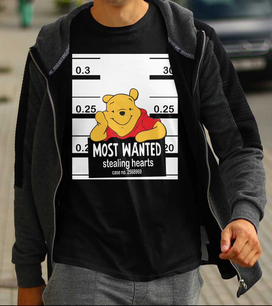 Most Wanted Stealing Hearts Pooh Case No. 2568969 T-Shirt