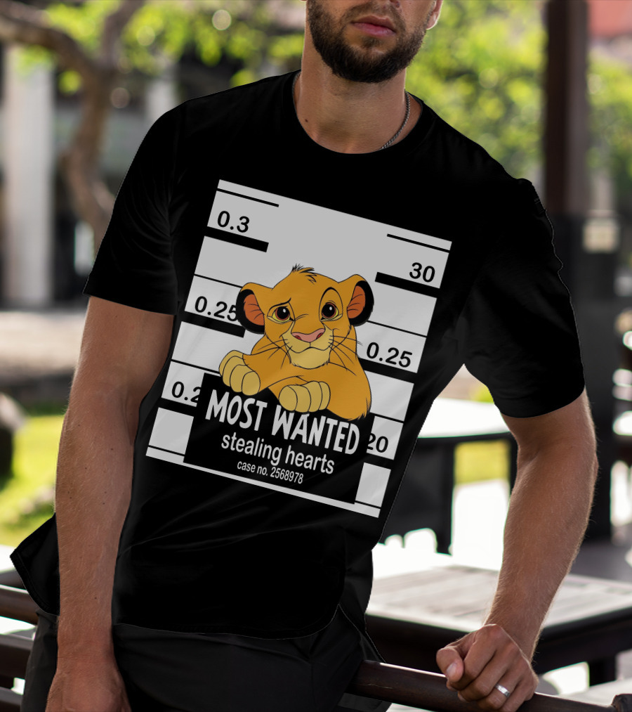 Most Wanted Simba Stealing Hearts Case No. 2568978 T-Shirt