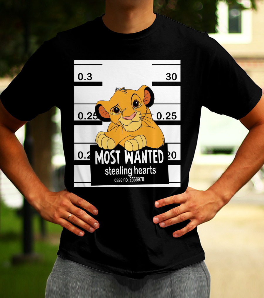 Most Wanted Simba Stealing Hearts Case No. 2568978 T-Shirt