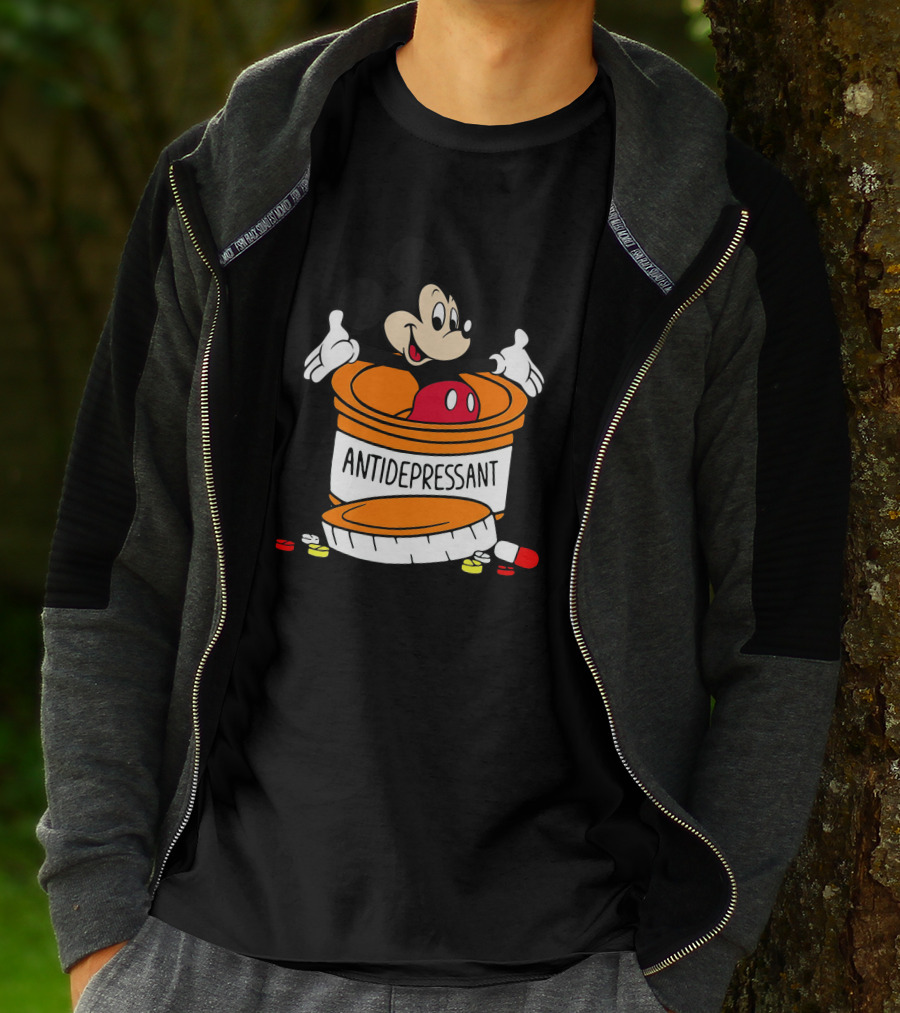 Mickey Antidepressant Pills Bottle T-Shirt