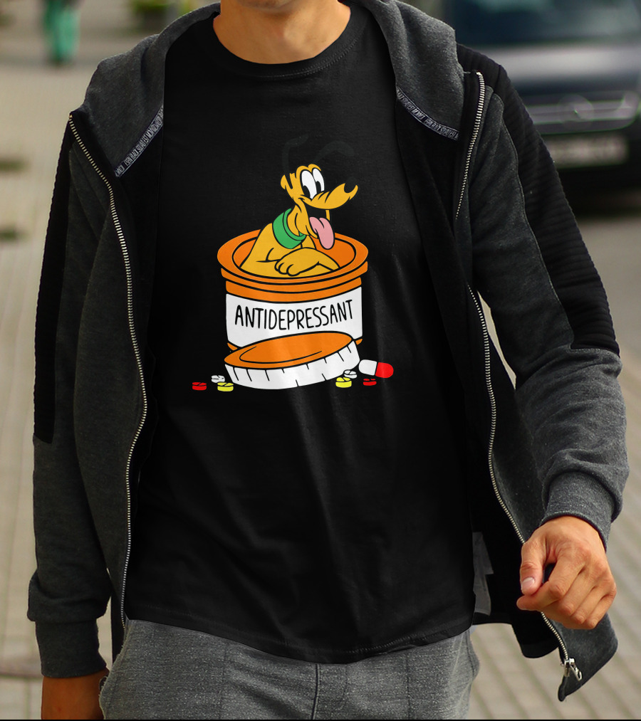 Pluto Antidepressant Pill Bottle T-Shirt