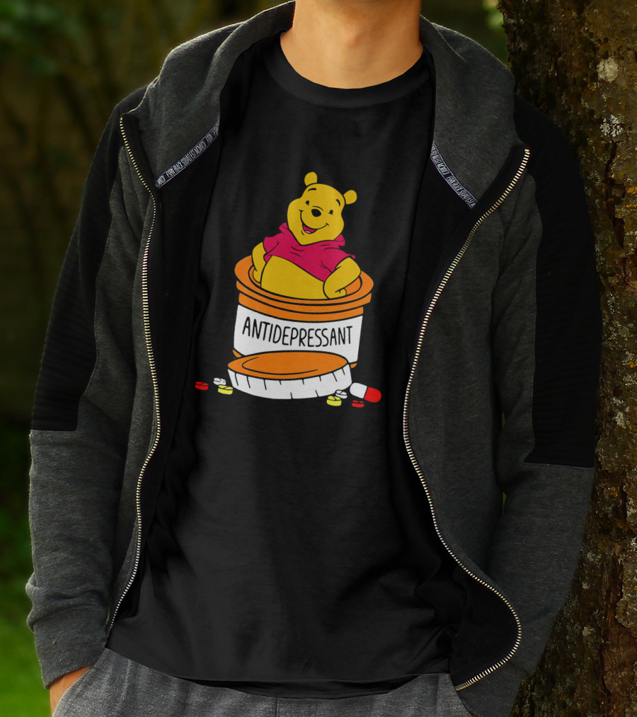Pooh Antidepressant Jar With Pills T-Shirt