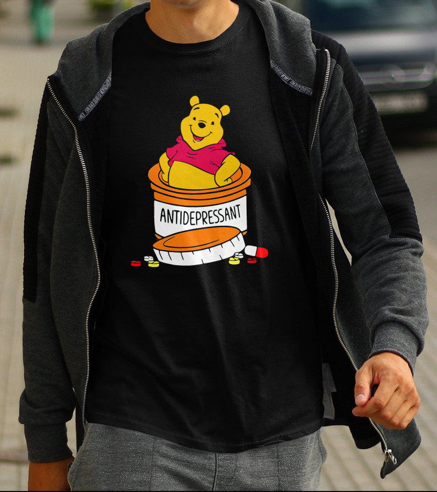 Pooh Antidepressant Jar With Pills T-Shirt