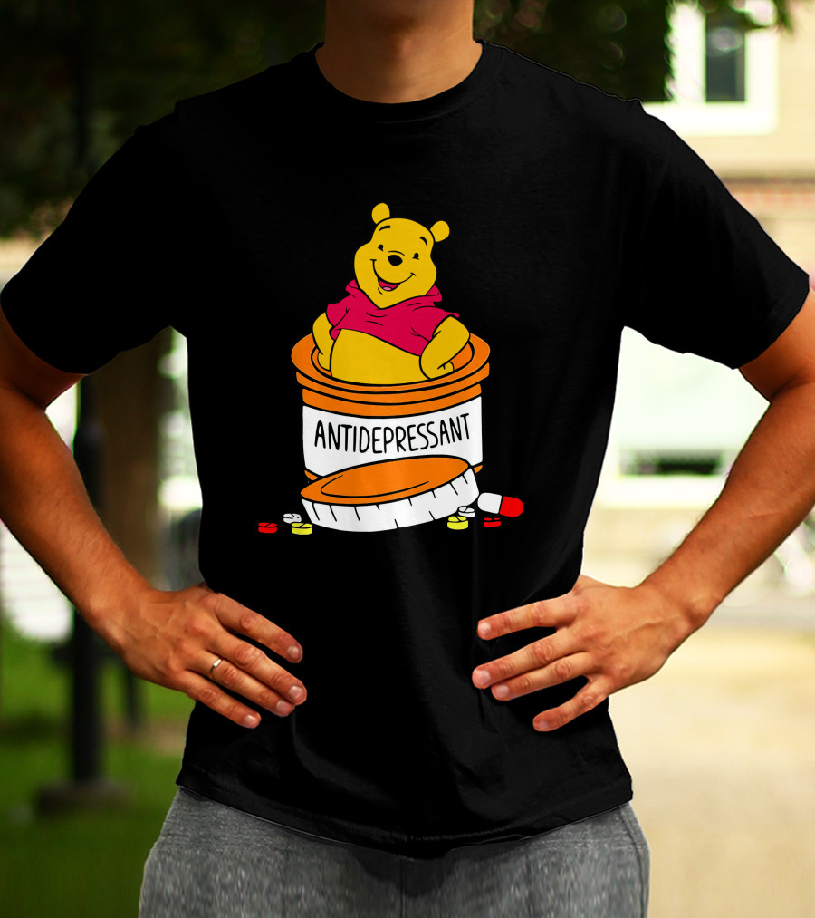 Pooh Antidepressant Jar With Pills T-Shirt