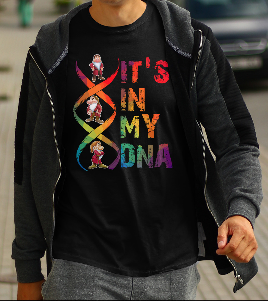 Grumpy It's In My Dna Rainbow T-Shirt