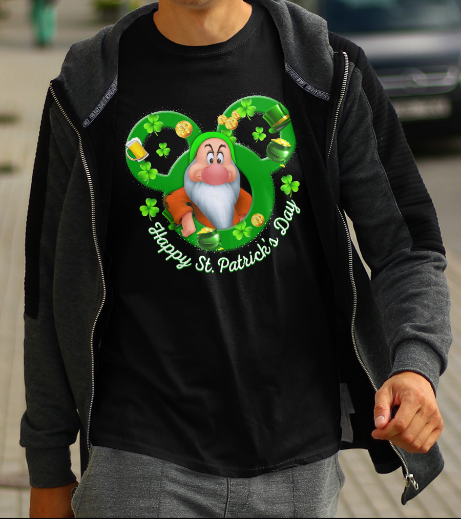 Happy St. Patrick's Day Grumpy Disney Holiday Celebration T-Shirt