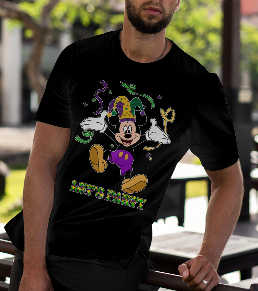 Mickey Let's Party Mardi Gras Celebration T-Shirt