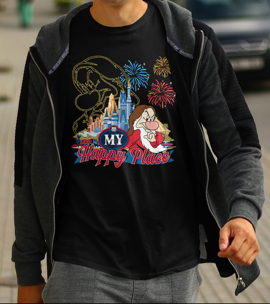 My Happy Place Grumpy Fireworks Castle T-Shirt