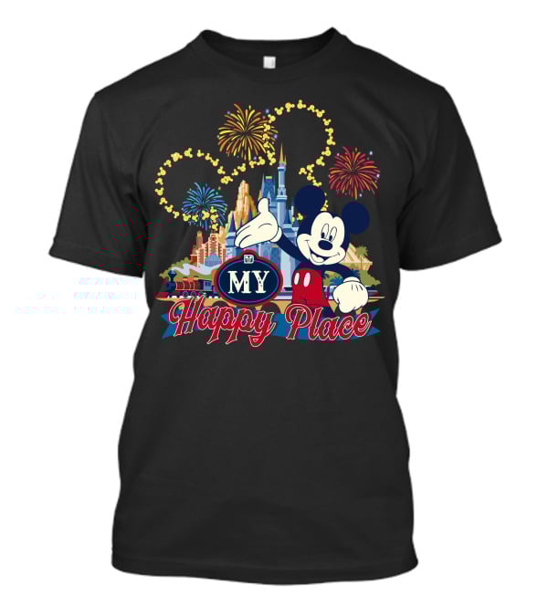 My Happy Place Mickey Magic Fireworks Castle T-Shirt