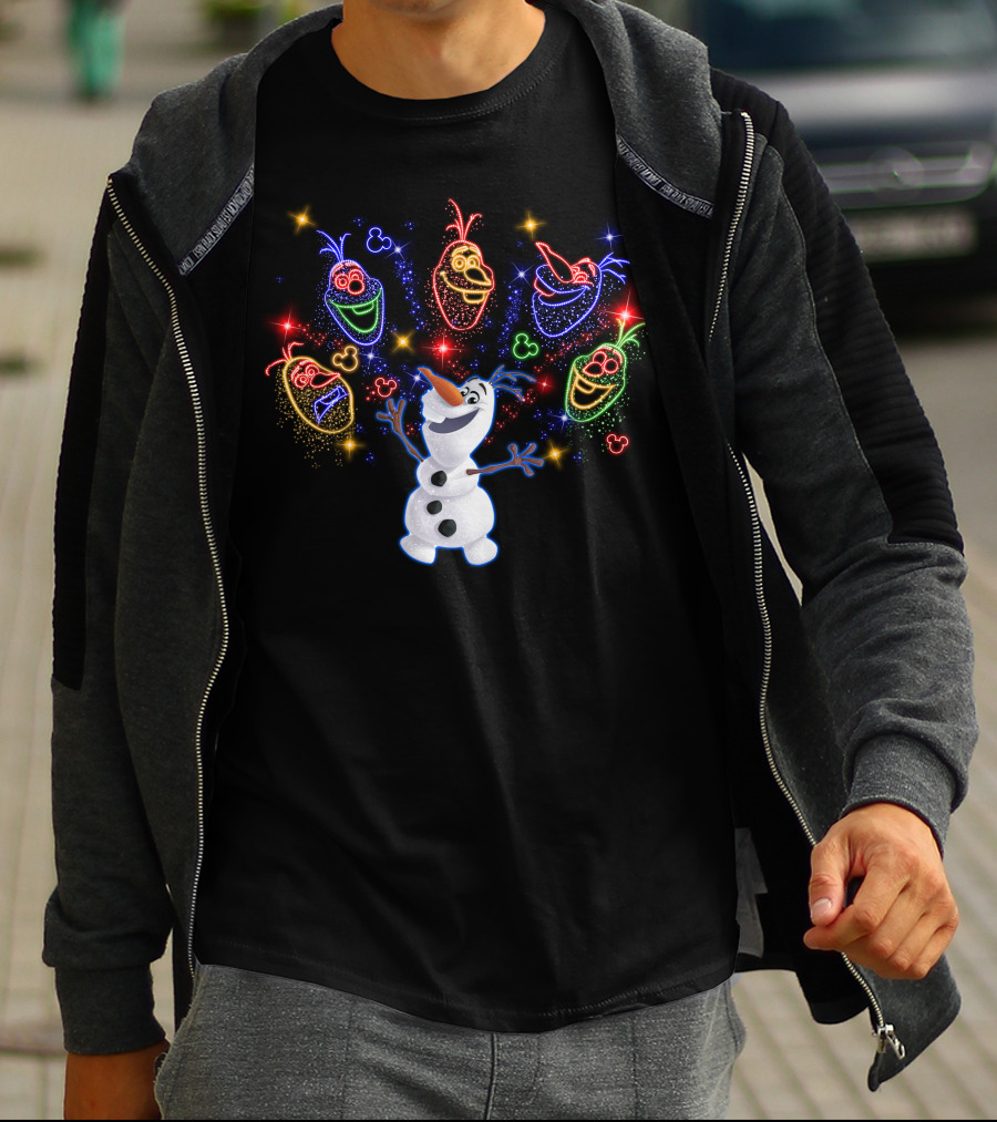 Olaf Frozen Light-Up Face Expressions Celebration T-Shirt