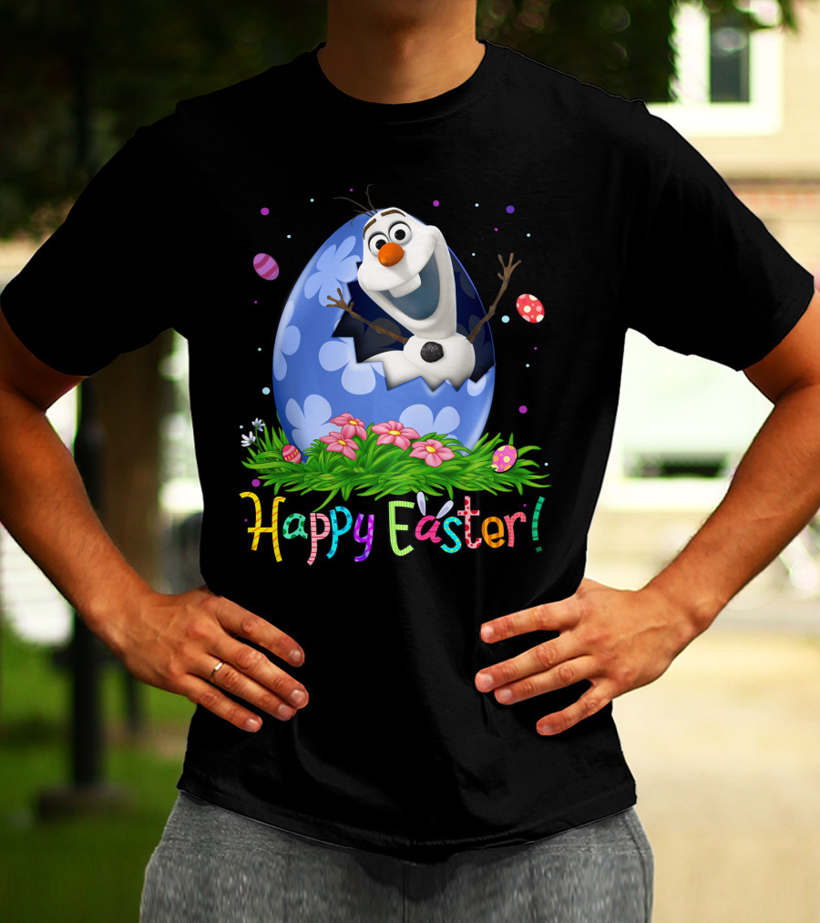 Happy Easter Olaf Egg Flowers T-Shirt