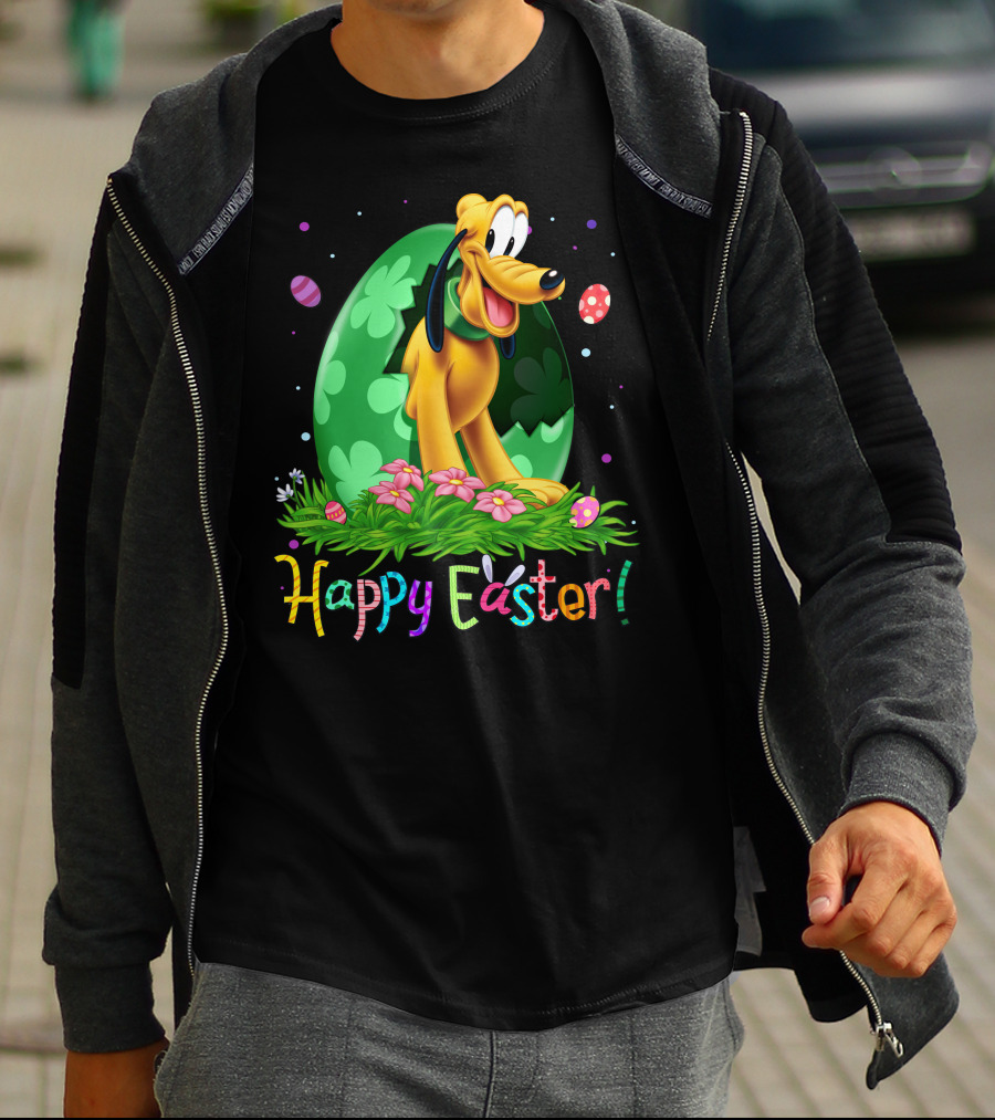 Happy Easter Pluto Disney Easter Egg Hunt T-Shirt