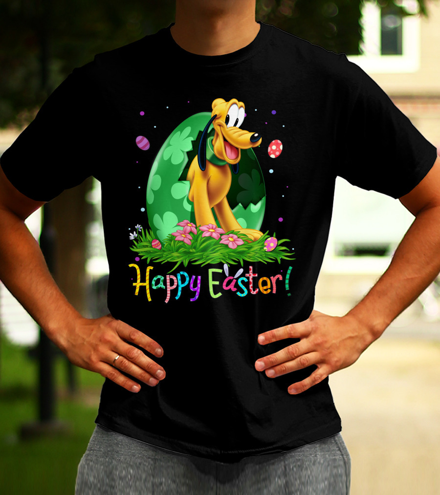 Happy Easter Pluto Disney Easter Egg Hunt T-Shirt