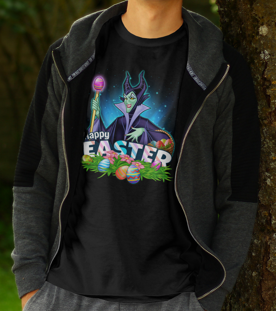 Maleficent Happy Easter Basket And Eggs T-Shirt