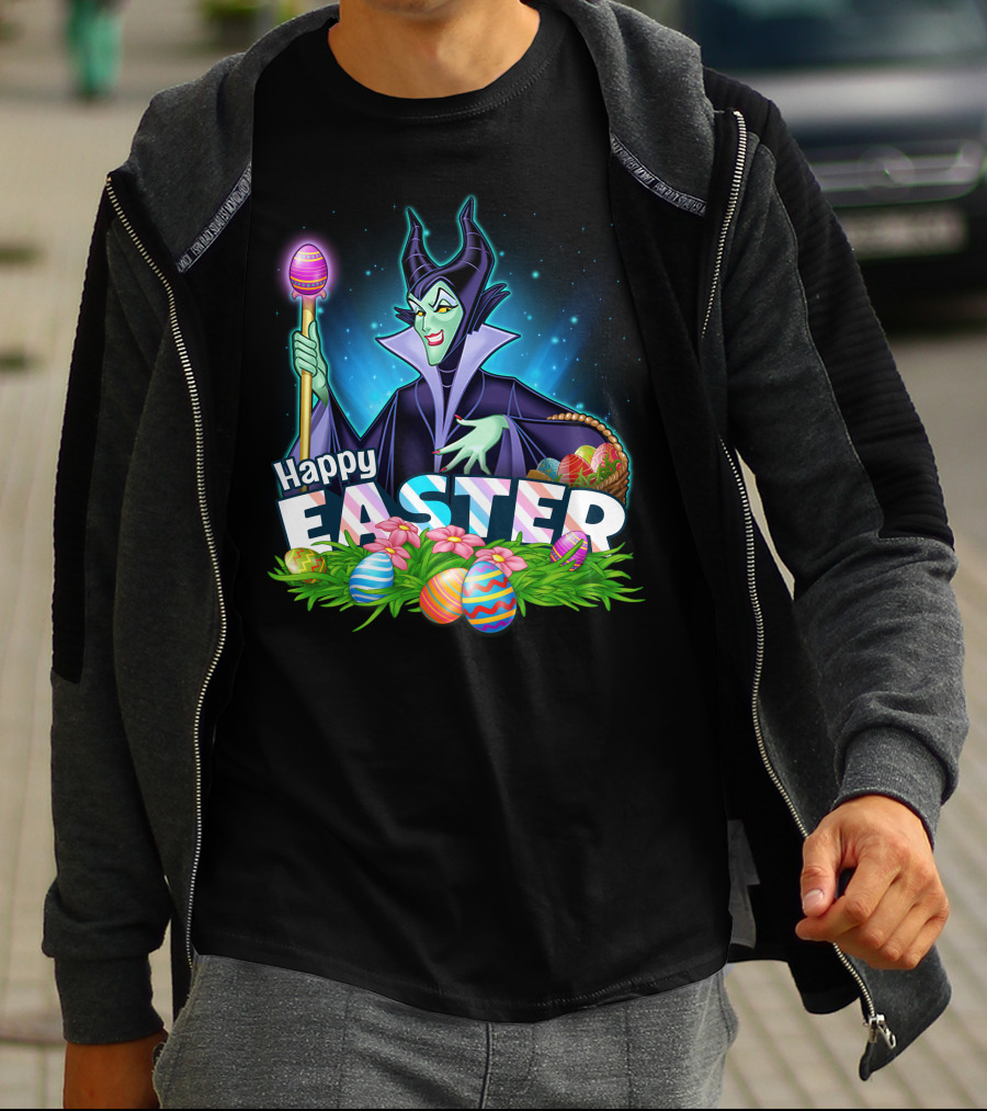 Maleficent Happy Easter Basket And Eggs T-Shirt