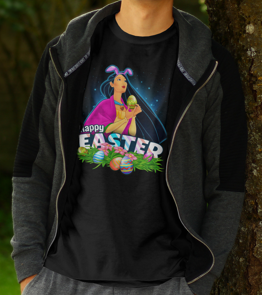 POCAHONTAS Happy Easter Bunny Ears And Eggs T-Shirt
