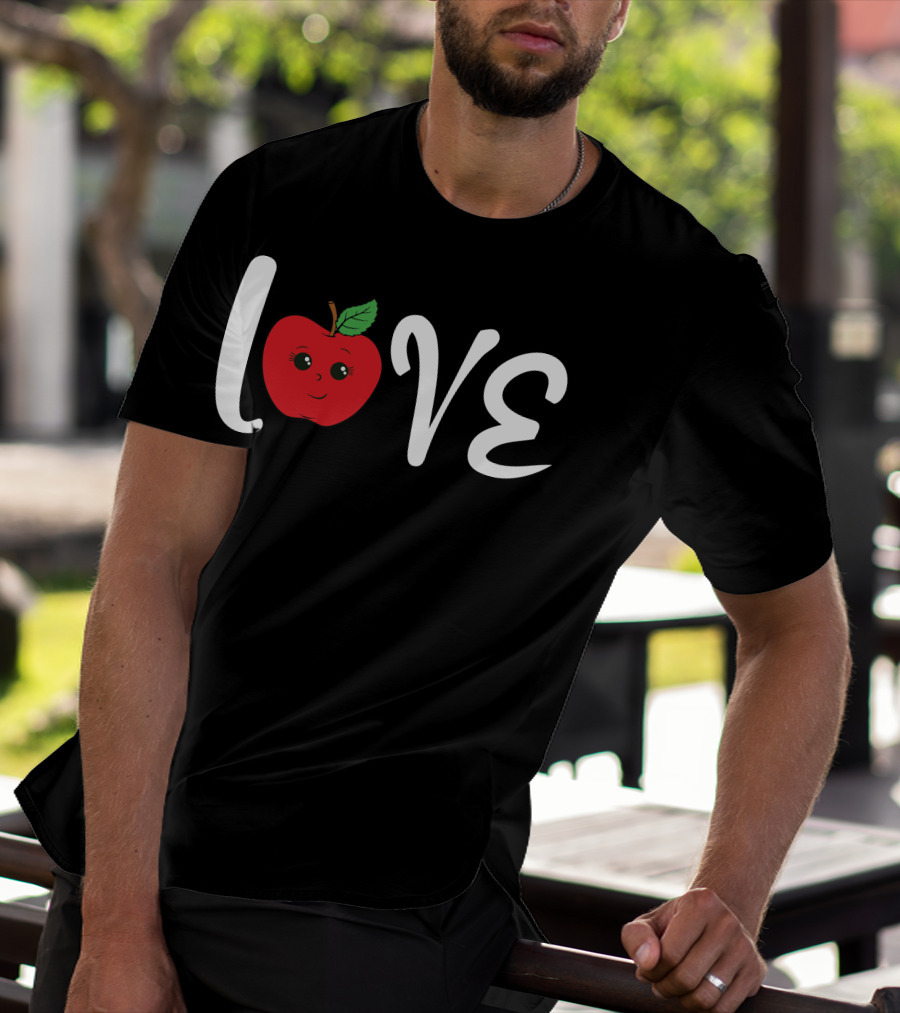 Love Cute Apple Emoji T-Shirt