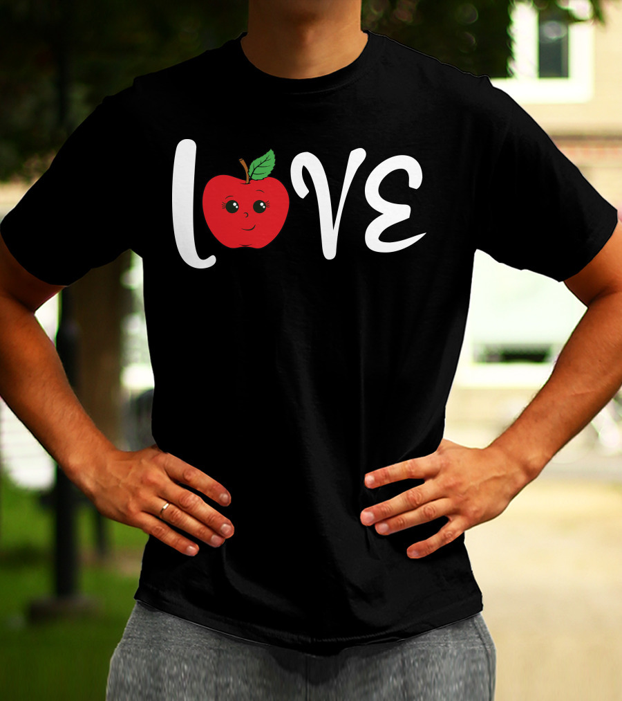 Love Cute Apple Emoji T-Shirt
