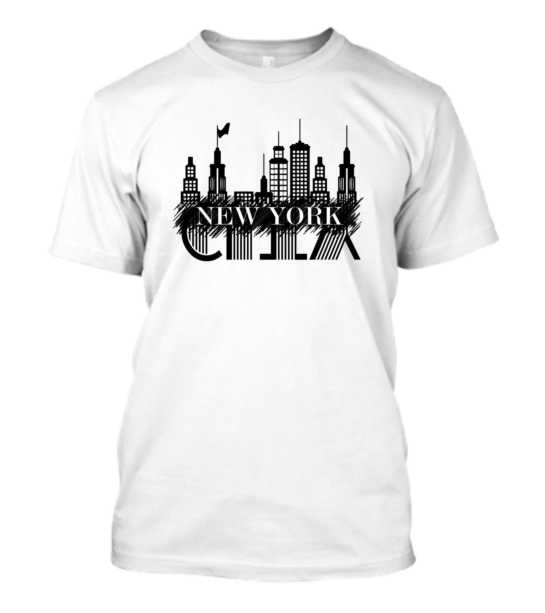 NEW YORK CITY Skyline Architecture Illustration With Skyscrapers T-Shirt