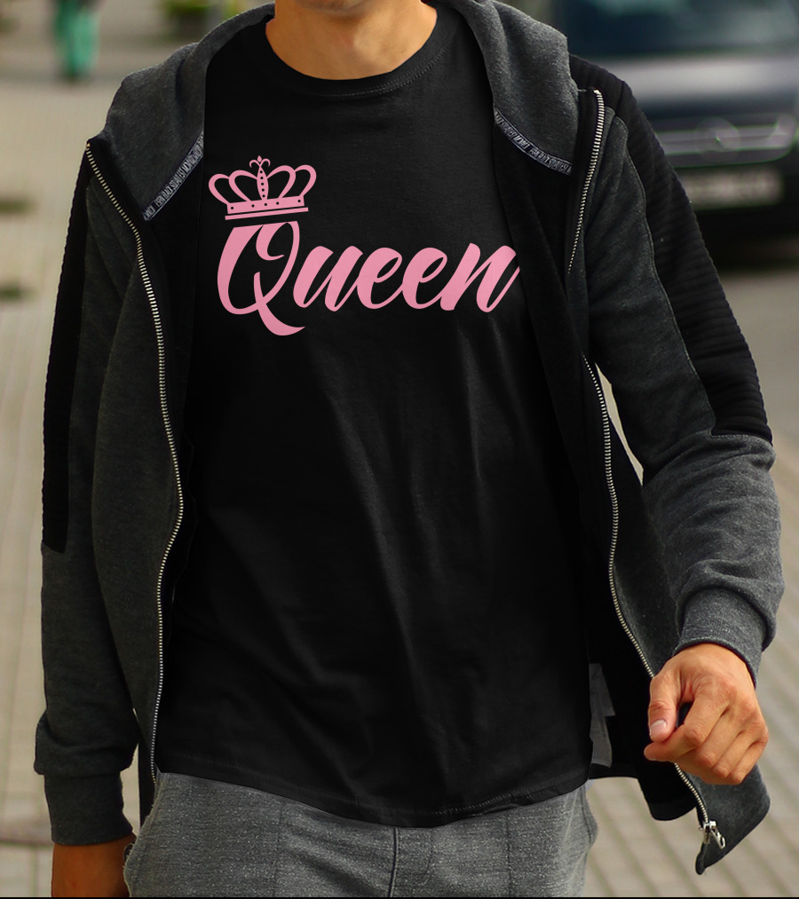 Queen Pink Crown Script T-Shirt