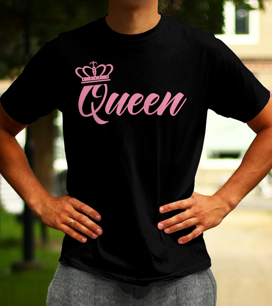 Queen Pink Crown Script T-Shirt