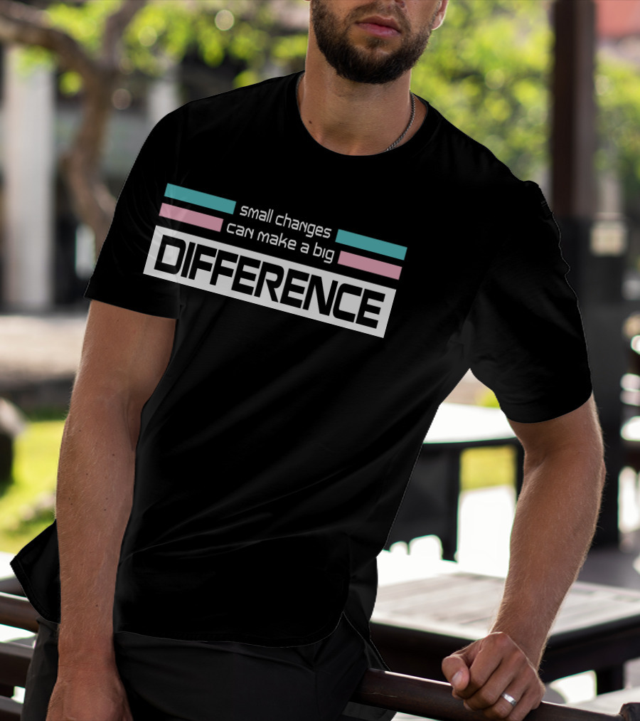 Small Changes Can Make A Big Difference Pastel Stripes T-Shirt