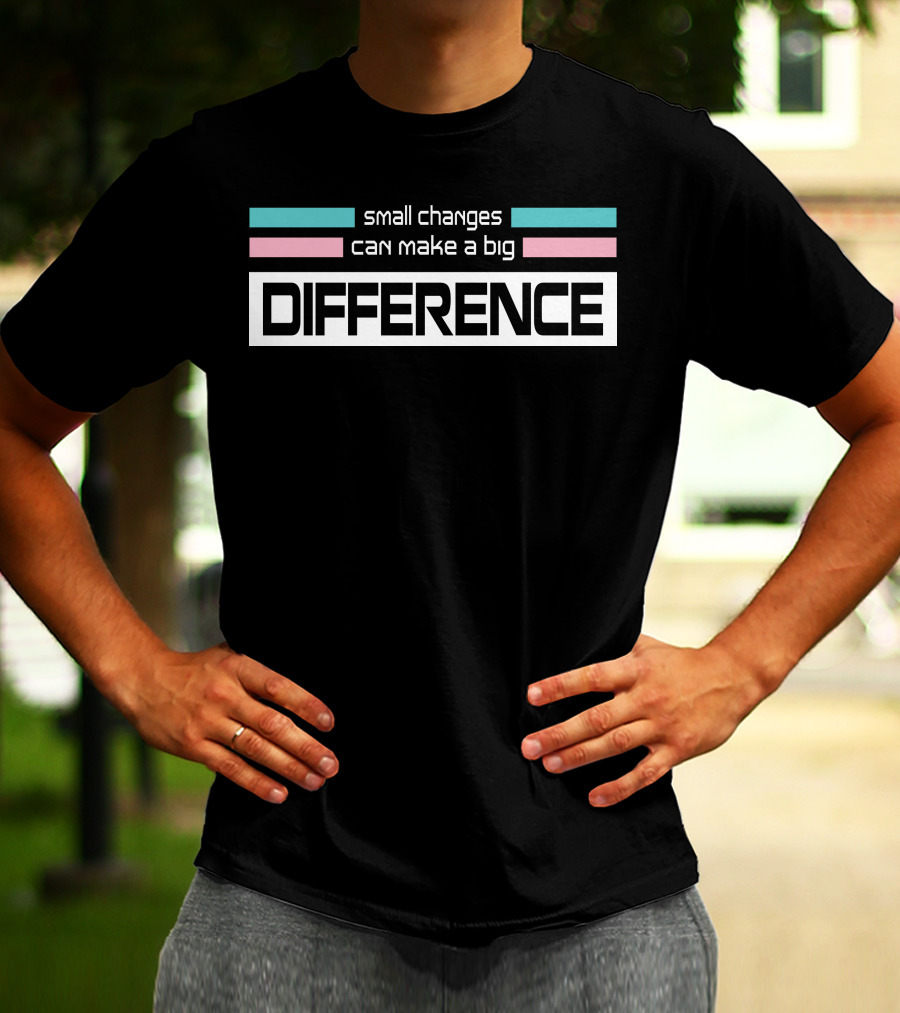 Small Changes Can Make A Big Difference Pastel Stripes T-Shirt