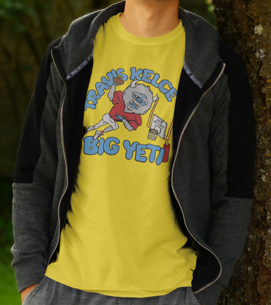Travis Kelce Big Yeti New Heights Basketball Football T-Shirt