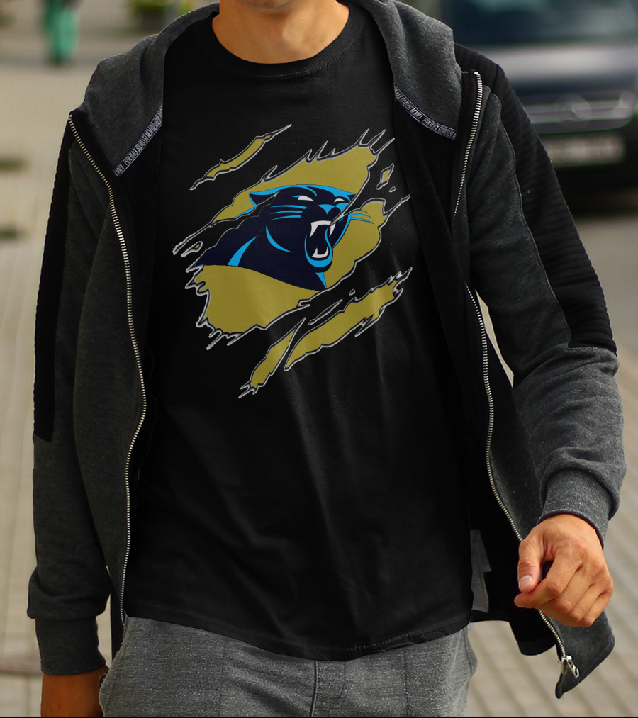 Carolina Panthers Ripped Claw Marks T-Shirt