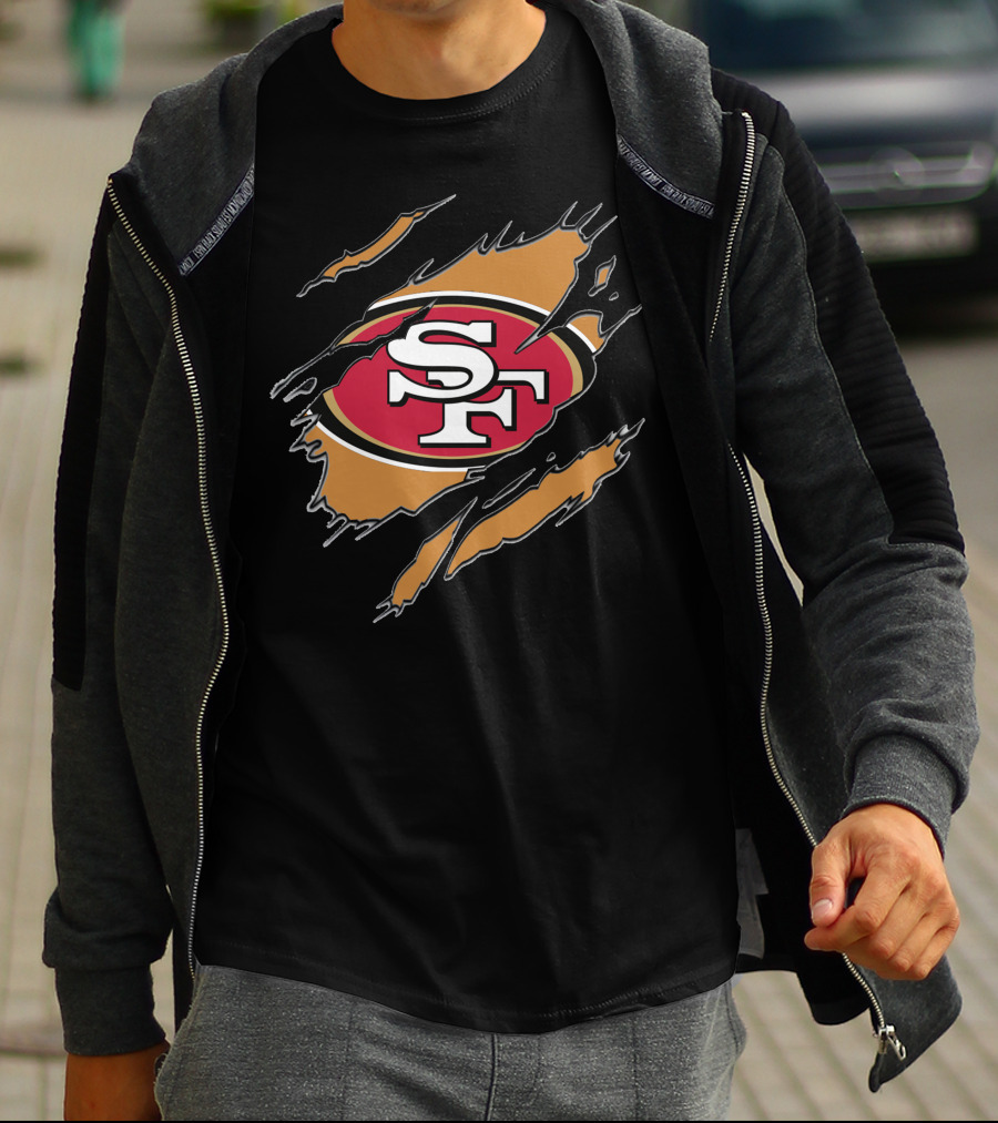 San Francisco 49ers Sf Logo Claw Rip T-Shirt