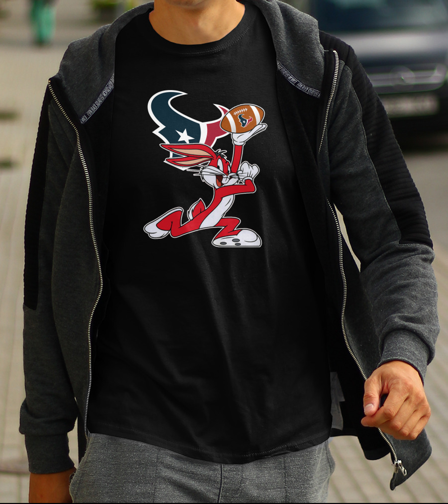 Houston Texans Bugs Bunny Chiefs Football T-Shirt