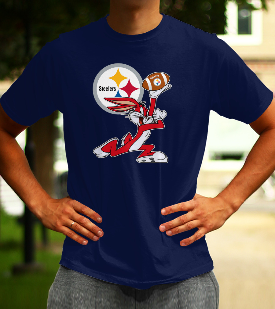 Pittsburgh Steelers Bunny Football T-Shirt
