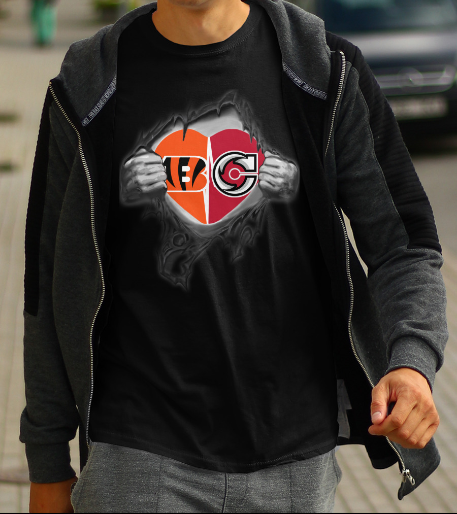 Bengals Cincinnati Cyclones Heart T-Shirt