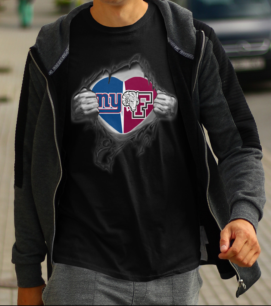 New York Giants Fordham Heart Logo Pulled Open Hands T-Shirt