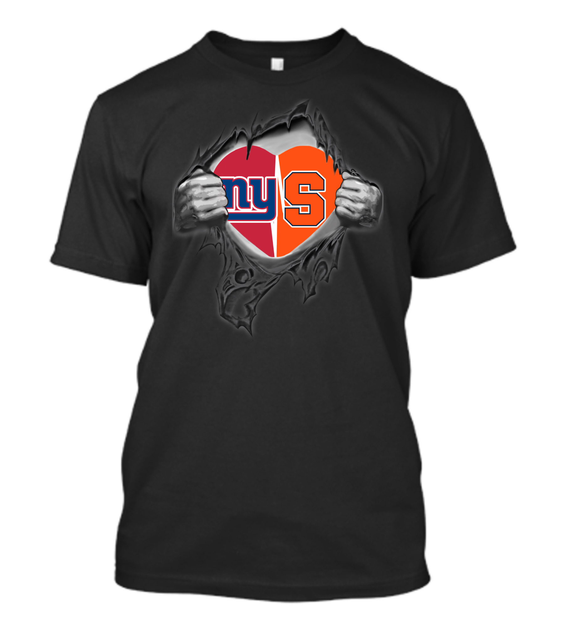 New York Giants Syracuse Orange Heart T-Shirt