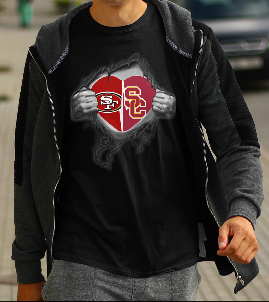Sf 49ers Usc Trojans Heart Of Loyalty And Passion T-Shirt