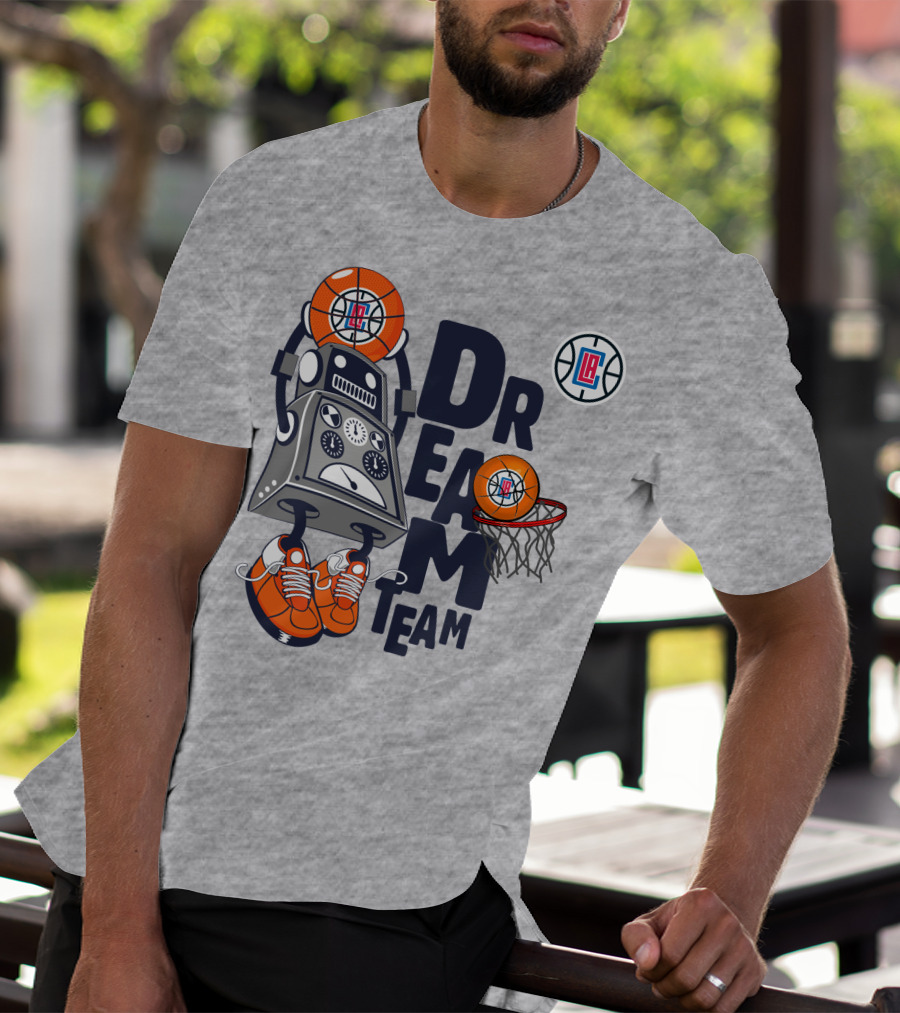 Los Angeles Clippers Dream Team Robot Basketball Fantasy T-Shirt