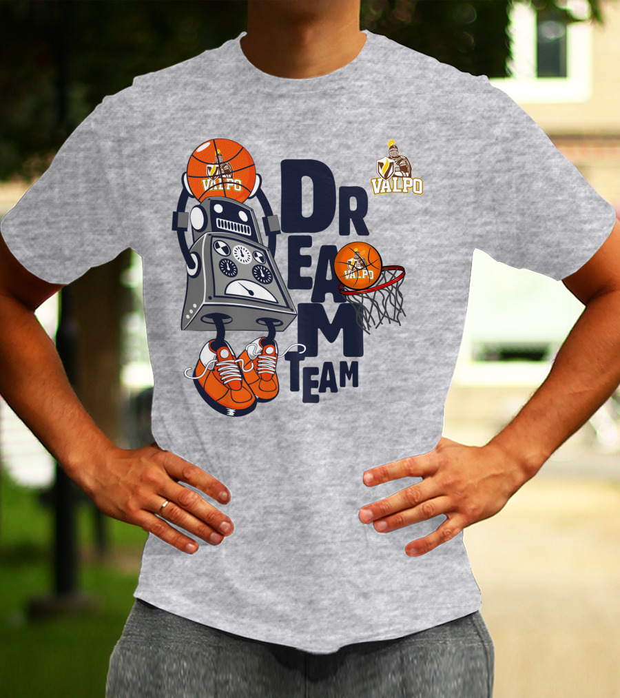 Valpo Basketball Robot Dream Team Knight T-Shirt